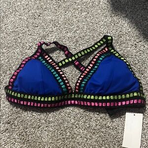 NWT La Blanca Colorful Strappy Bikini Top